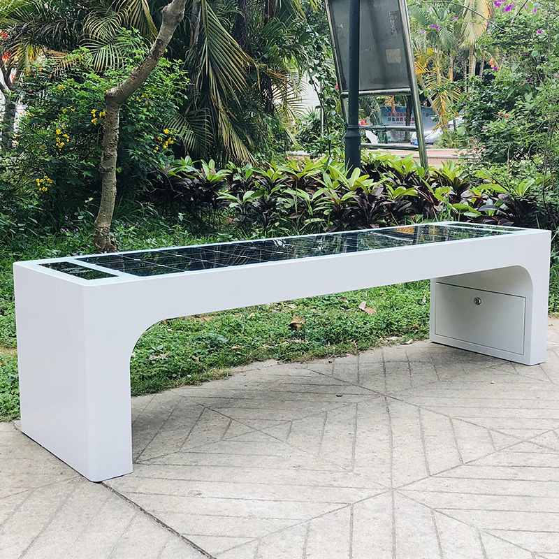 Melhor Design Branco Cor Solar Energia Móvel Carregamento WiFi Hotpot Smart Garden Bench