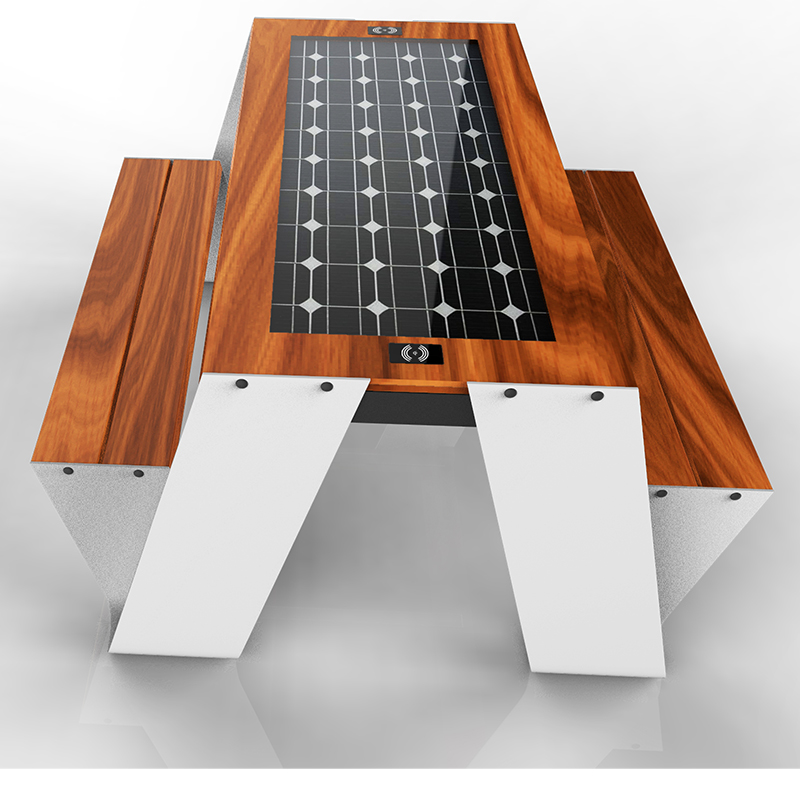 Tabela esperta posta solar solar do painel da mobília de rua do carregador do telefone de USB